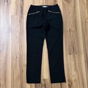 Calvin Klein Black Dress Pants with Gold Zippers